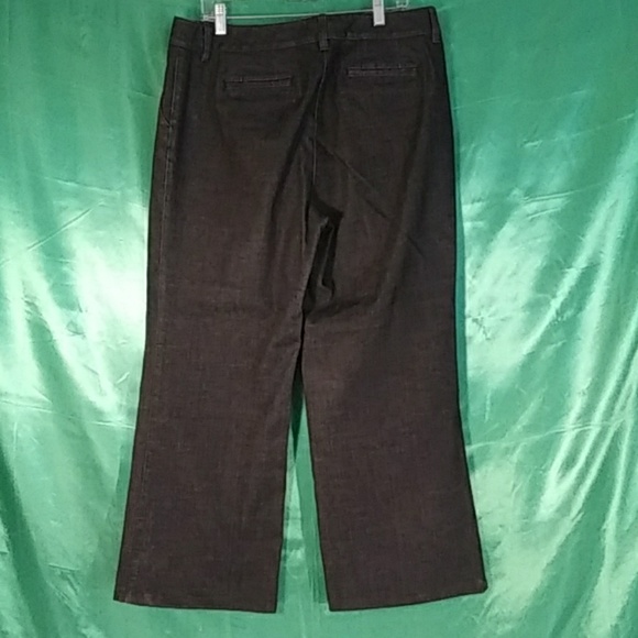 Talbots stretch wide leg black jeans. Size 16. - Picture 4 of 7